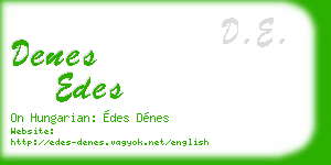 denes edes business card