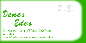 denes edes business card